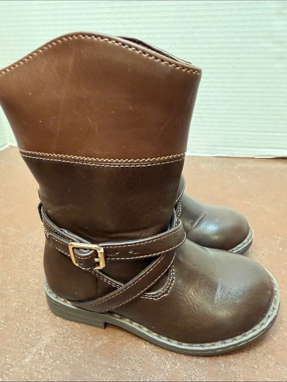 Gymboree Brown Buckle tall Boots - Classic Comfort, kids 6